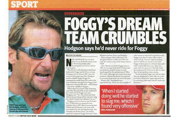 Motorcycle News 9 August 2006